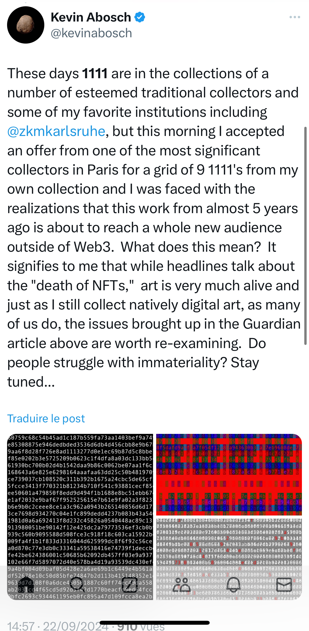 KevinAbosch's X post about this 1111